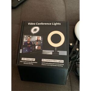 Video Conference Lighting Kit 3200k-6500K Dimmable Led Ring Lights Clip